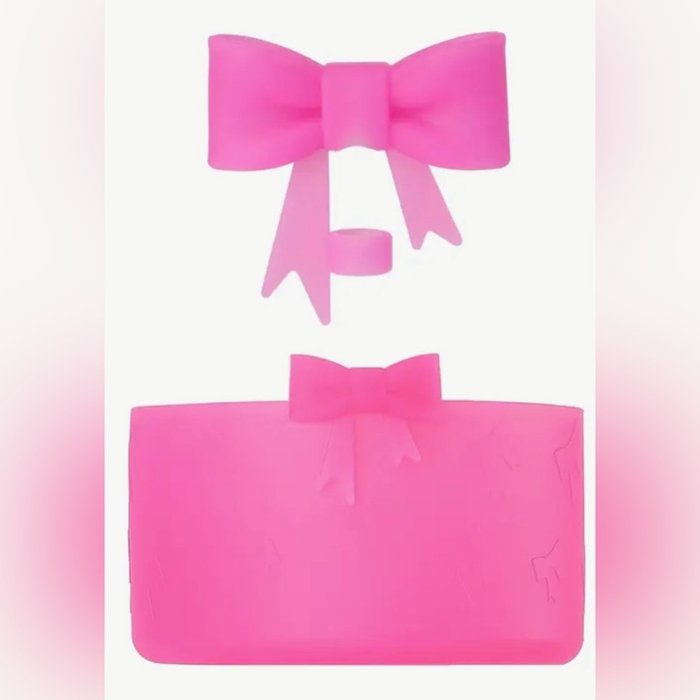 Hot Pink Bow Straw Cover Topper and boot sleeve cover for 30/40 oz tumbler